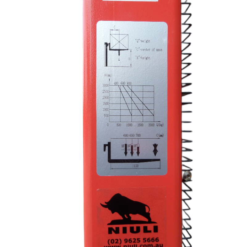Niuli 1500kg Full Electric Pallet Stacker - 1.6m Lift Height