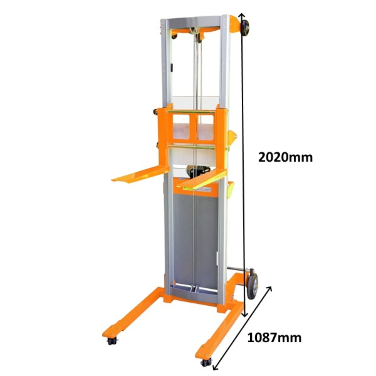 159kg Winch Lifter Telescopic Aluminium Frame Adjustable Straddle Legs | 3500mm Lift height