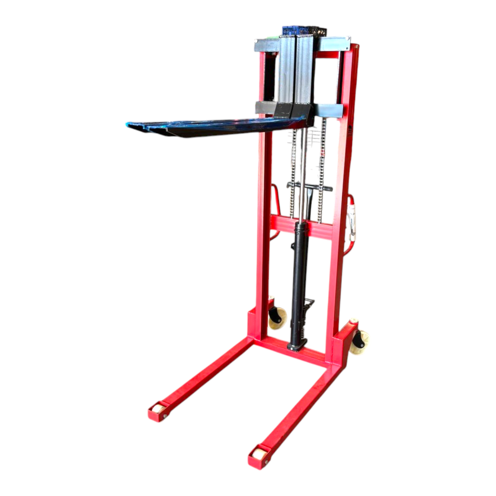Niuli 1000kg Light Duty Narrow Manual Pallet Stacker - 1.6m Lift Height