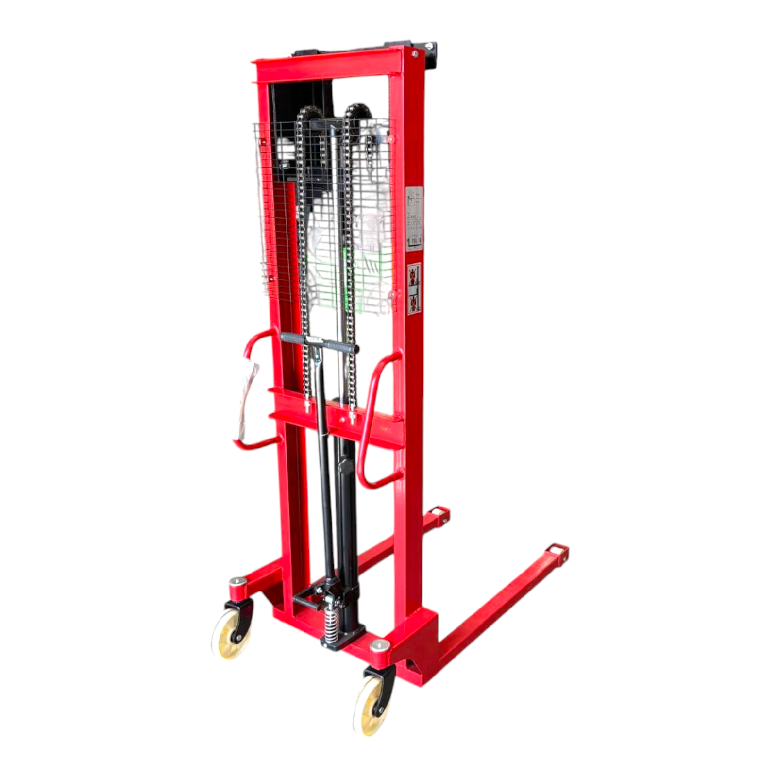 Niuli 1000kg Light Duty Narrow Manual Pallet Stacker - 1.6m Lift Height