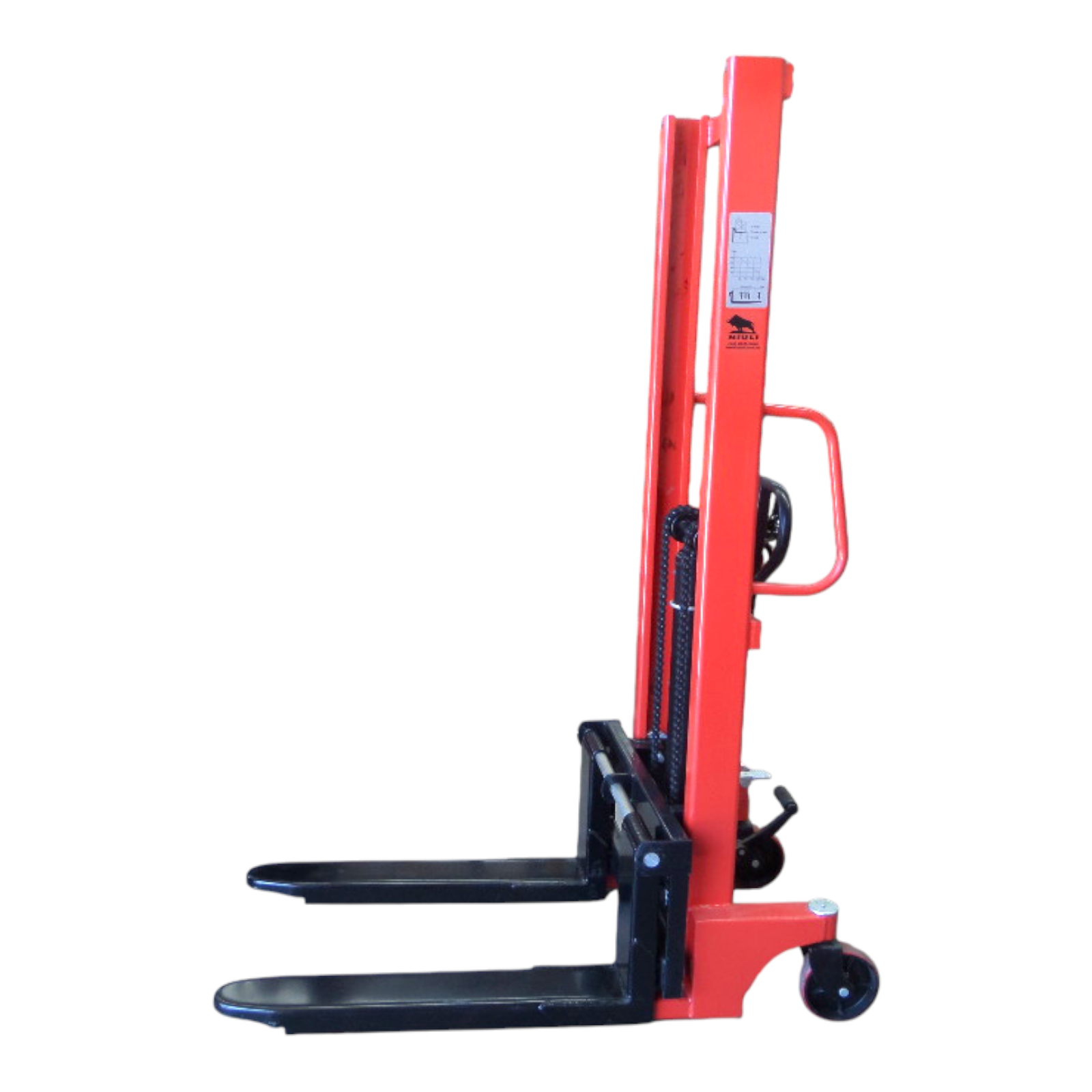 Niuli 1000kg Narrow Manual Pallet Stacker - 1.6m Lift Height
