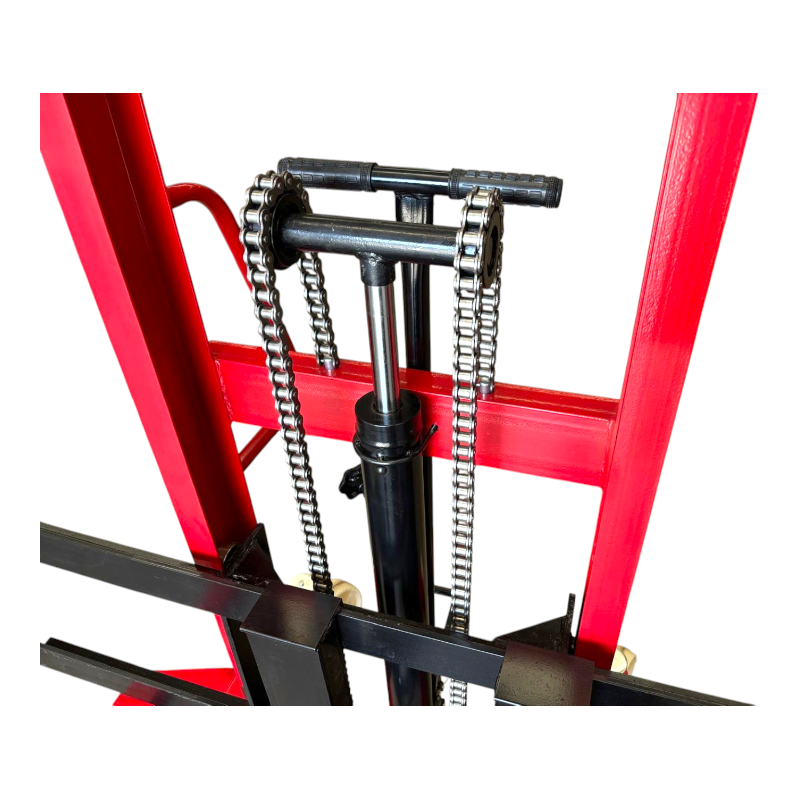 Niuli 1000kg Light Duty Straddle Manual Pallet Stacker - 1.6m Lift Height