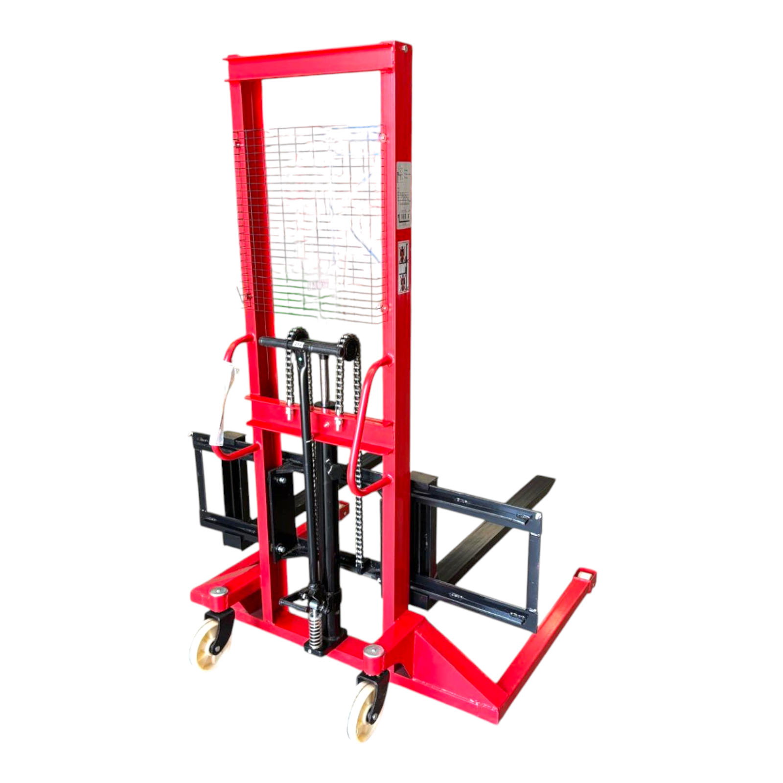Niuli 1000kg Light Duty Straddle Manual Pallet Stacker - 1.6m Lift Height