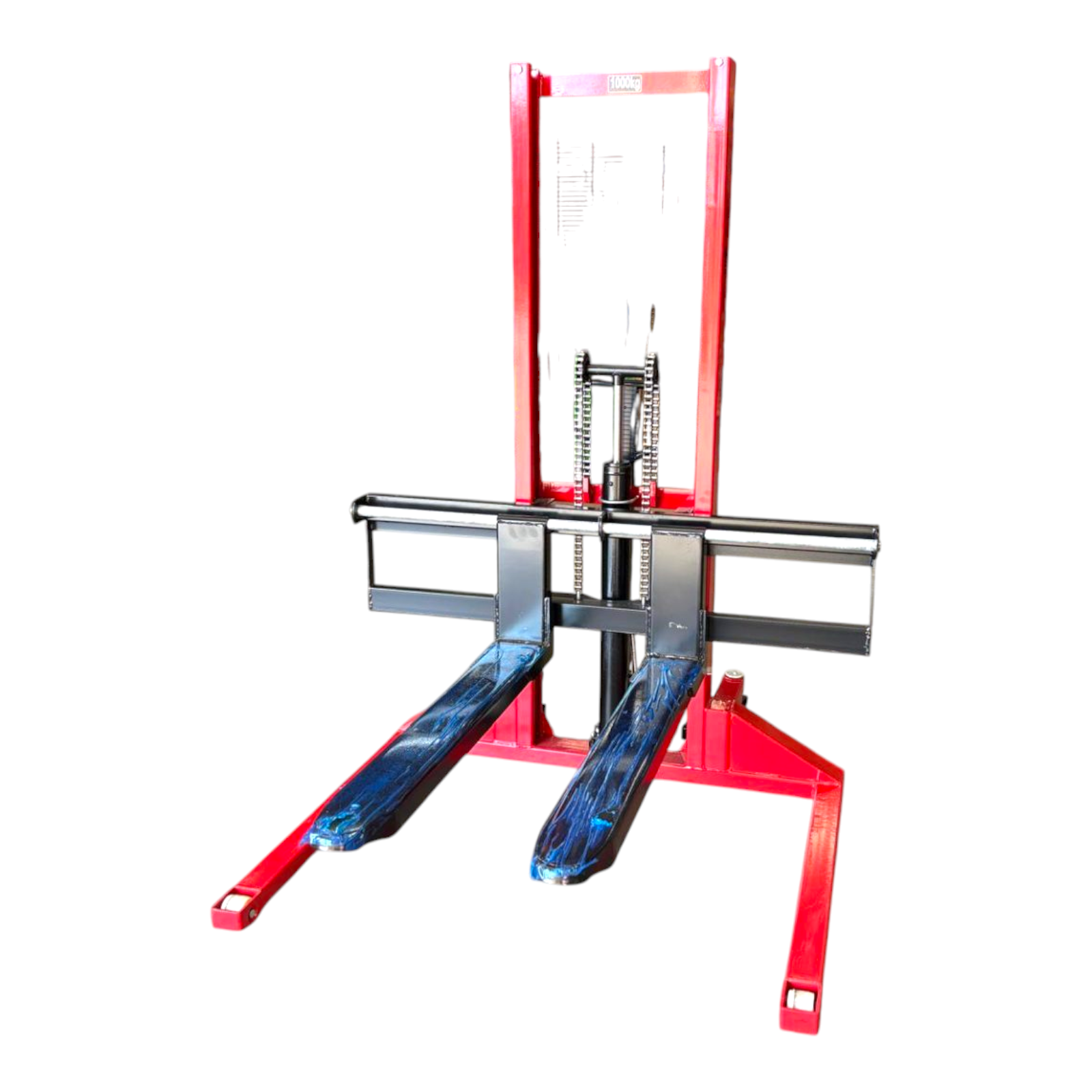 Niuli 1000kg Heavy Duty Straddle Manual Pallet Stacker - 1.6m Lift Height