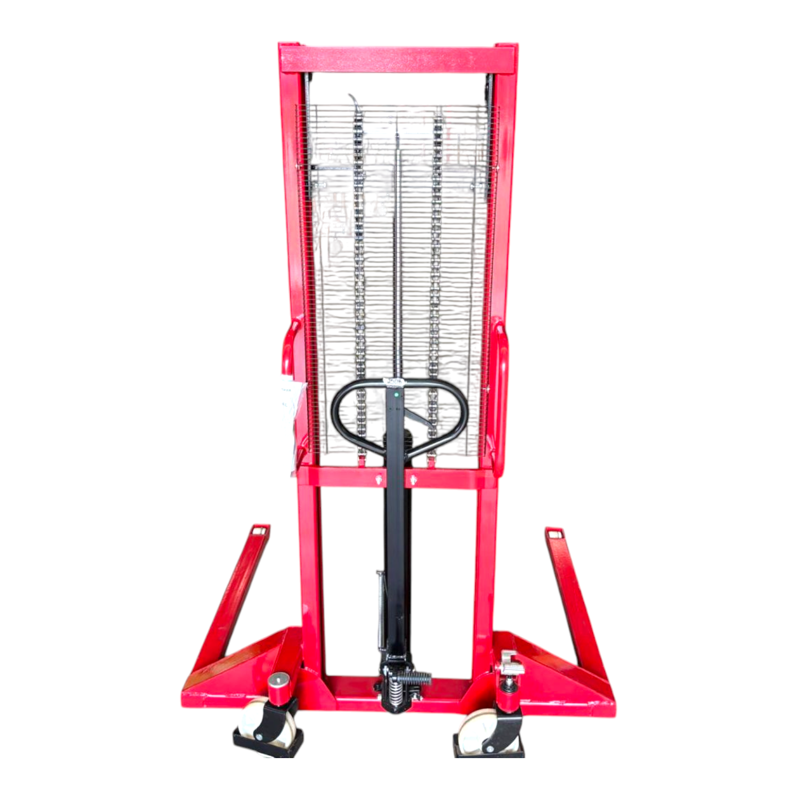 Niuli 1000kg Heavy Duty Straddle Manual Pallet Stacker - 1.6m Lift Height