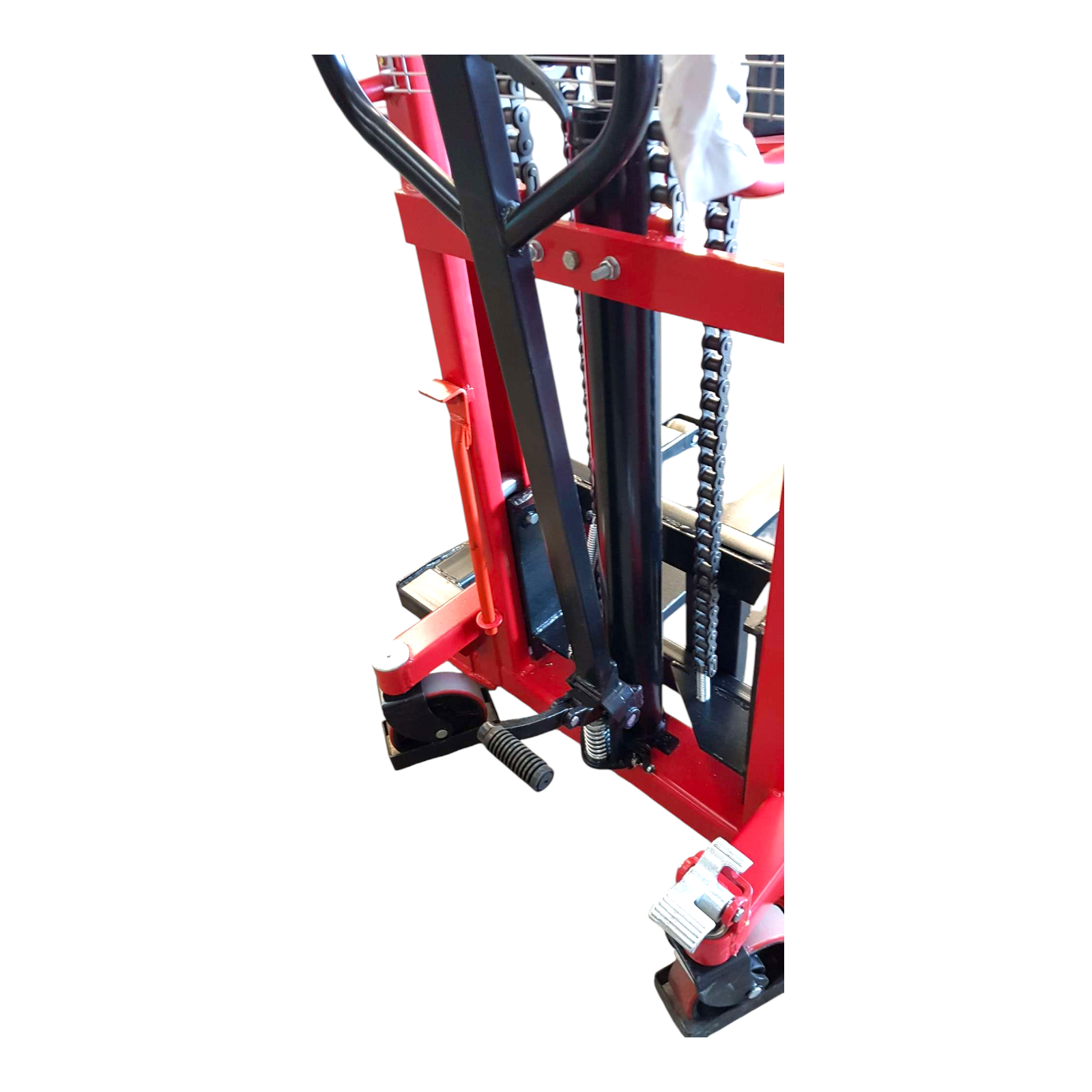 Niuli 1500kg Adjustable Base Manual Pallet Stacker - 1.6m Lift Height