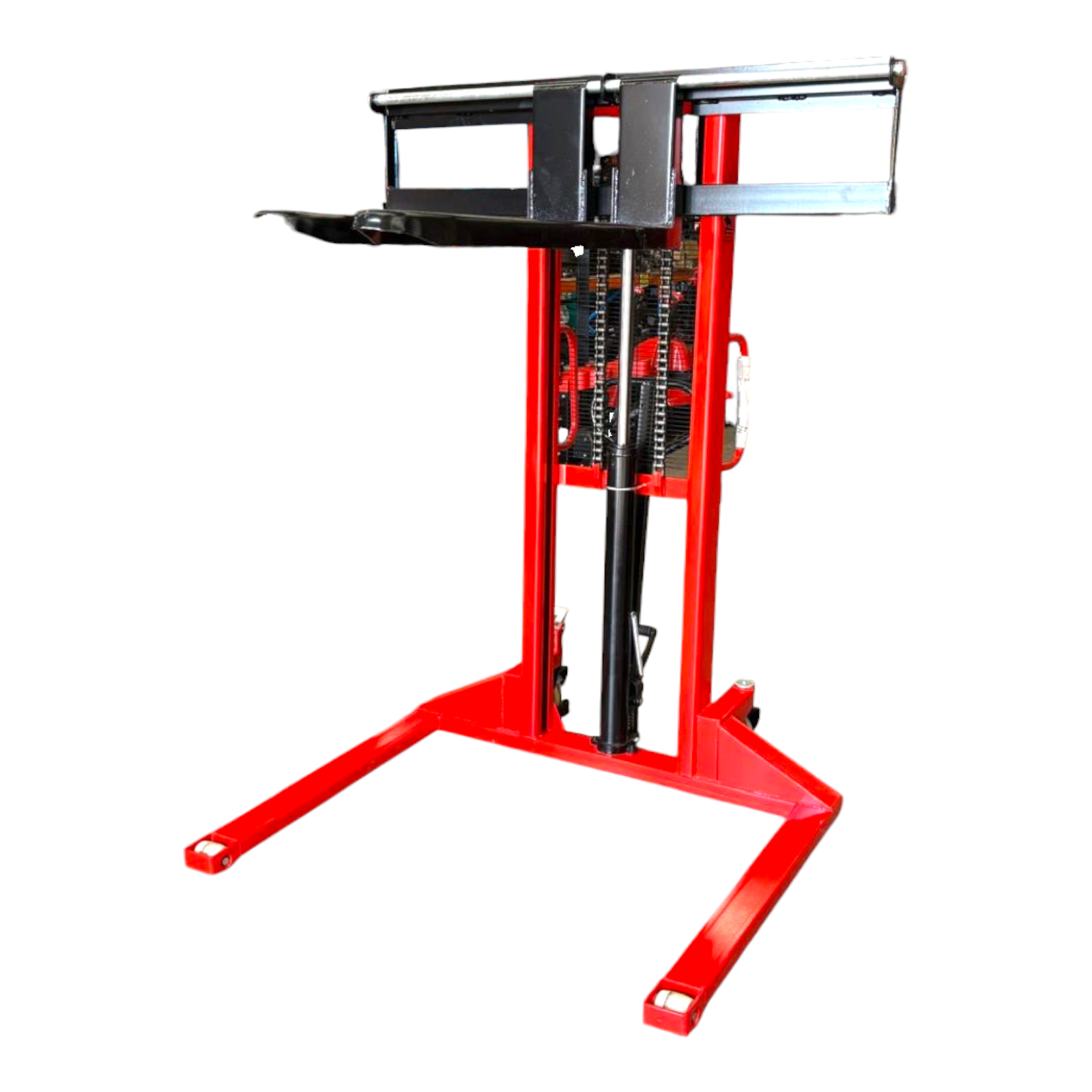 Niuli 1500kg Straddle Manual Pallet Stacker - 1.6m Lift Height