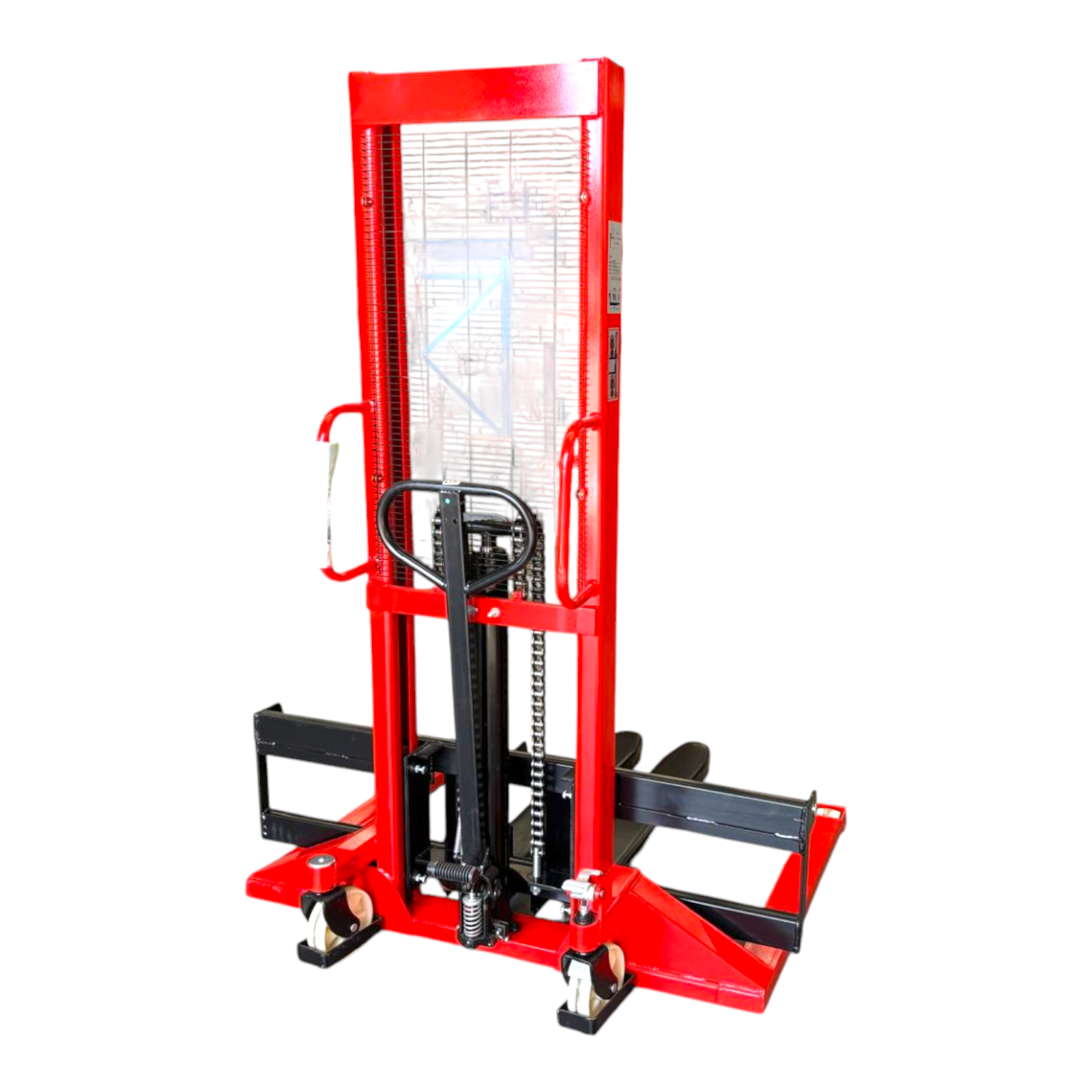 Niuli 1500kg Straddle Manual Pallet Stacker - 1.6m Lift Height