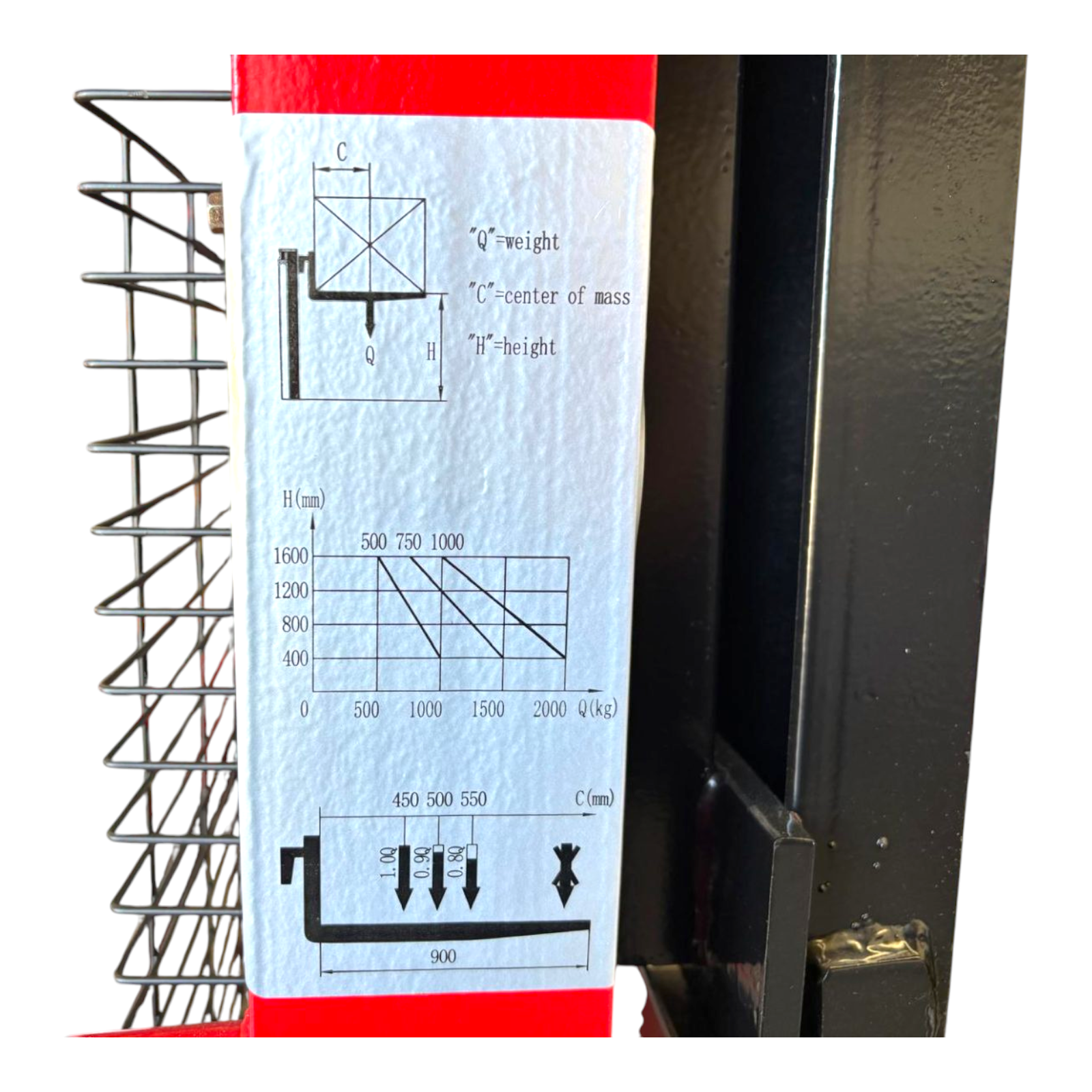 Niuli 500kg Mini Manual Pallet Stacker - 1.2m Lift Height