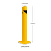 yellow safety bollard steel 114mm diameter 914mm height dimensions